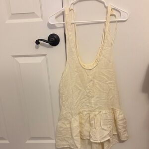Cream sleeveless coverup